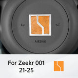 Car Steering Wheel Emblem Suede Decoration Sticker for Zeekr 001 21-25 Interior Modification Accessories