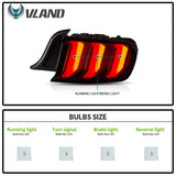 LED Tail Lights Sequential Signal for Ford Mustang Car Interior Accessory Vland