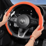 Premium Suede Wheel Cover for Alfa Romeo Giulia Car Interior Accessory Hocasen