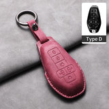Leather Car Key Case Cover Shell For DENZA D9 EV D9 DM Sheep Suede Car Remote Key Bag Case Protecter Keychain Cover Decorative