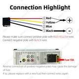 1Din Touch Screen MP3 Car Radio Bluetooth Stereo
