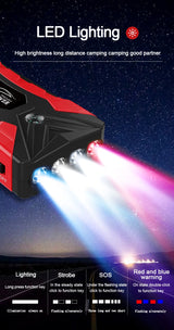 Minus Two Portable Car Jump Starter 1000A with Air Pump Power Bank and Emergency Starting Booster