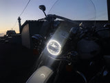 7 Inch Led Headlight Motorcycle For Harley Davidson Sportster Led Front Head Light 7 Inch for Lada Niva 4x4 Offroad UAZ 12V 24V