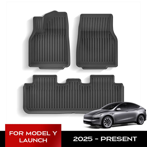 For Tesla New Model Y Launch 2025 Juniper 2025+ Floor Mat TPE Carpet Waterproof Weather-resistant Foot Pads Mats floor mat TE