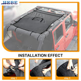 Roof Sunshade Cover Mat for Jeep Wrangler JK 2007-2017 Car Interior Accessory HEBE