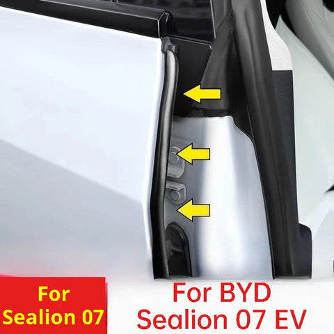 For BYD Sealion 07 EV Car Door B-Pillar C-Pillar Sealing Strip Rubber Sound Insulation Strip Car Interior Accessories Interio