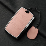 Metal and Leather Car Key Case Cover for Land Rover Range Rover Discovery Evoque Sport Velar Key Protection Shell Accessories
