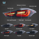 LED Tail Lights with Sequential Signal for Elantra 2011-2016 Car Interior Accessory Vland
