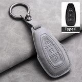 Car Key Cover For Ford Puma Grand C Max Focus Mondeo Kuga Fiesta Ecosport Transit Kuga Leather Car Key Case Cover