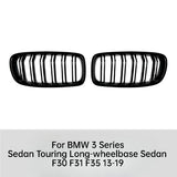 For BMW 3 Series Sedan Touring Long-wheelbase Sedan F30 F31 F35 13-19 Car Front Grille Single Double Line Front Bumper Accessory