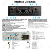 Retro Style 1Din MP3 Radio Bluetooth 5.1 EQ Fast Charge