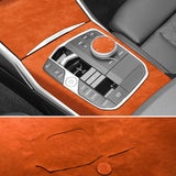 For BMW 3er G20 G21 G28 Center Console Panel and Knob Cover Trim Frame Sticker Car Interior Custom Accessories Made of Alcant