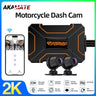 2K Dual Lens Waterproof Motorcycle Dash Cam WiFi DVR