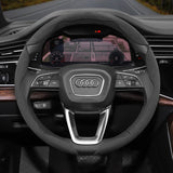 Audi Anti-Slip Suede Steering Wheel Cover Set