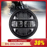 Black 5.75Inch Motorcycle Projector Led Headlight 5.75" H4 Headlamp With DRL For Harley Bike For Sportsters XL XG XR VRSCD Dyna