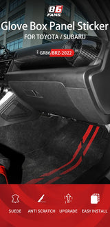 Suede Glove Box Anti-Kick Pad for Toyota GR86 BRZ Car Interior Accessory GMUNI