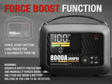 8000A Professional Heavy Duty Car Jump Starter With Air Pump Powerful Car 12V Car Battery Starter Booster Starting Device