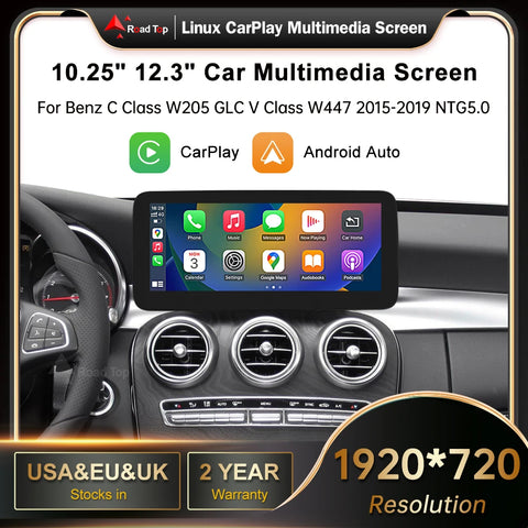 12.3 Inch Wireless CarPlay Screen for Mercedes-Benz C Class 2015 Portable CarPlay Screen wincago