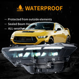 Full LED Headlights for Ford Mustang 2023-2026 LED Ambient Light Vland