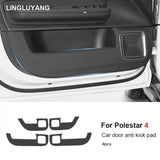 Scratch Resistant Door Sill Strip for Polestar 4 Car Interior Accessory LINGLUYANG 4pcs