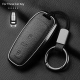 360 Degree Protection Metal Goatskin Car Key Case Cover For Audi A6 A7 A8 B9 A5 A4 8S 8W Q5 Q7 4M S5 S7 TT cars accessories C