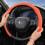 Suede Snap-On Steering Wheel Cover for Honda Civic Car Interior Accessory Hocasen
