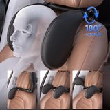 Ergonomic 360° Adjustable Auto Cervical Pillow with Memory Foam & Side Pads for Car Travel BMW Benz