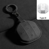 Suede Car Key Case Shell For Jetour Freedom T1 Jetour Freedom T2 Traveller Remote Key Bag Case Fob Protection Keychain