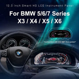 12.3 Inch Digital Instrument Cluster for BMW X3 X4 X5 X6 Android Head Unit ZJCGO