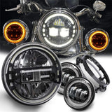 Motorcycle Headlights 7 Inch Projection Headlight Led Lights For Motorcycle Accessories For Harley Davidson Touring Rod FatBoy