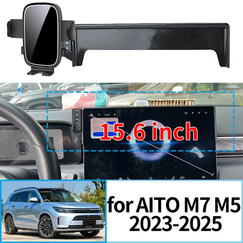 Adjustable Screen Base Phone Mount for AITO M5 M7 2023–2025 Car Phone Holder CATUSIKI