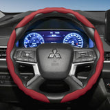 Wavy Breathable Wheel Cover for Mitsubishi Outlander Car Interior Accessory Hocasen Red 3-Piece Set