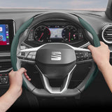 Breathable Leather Steering Wheel Cover for Seat Ibiza, Arona, Leon Car Interior Accessory Hocasen