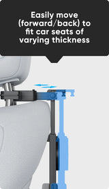 Expandable Car Backseat Desk for Laptop & Dining, with Non-Slip Pad & Device Holder, Adjustable, Foldable