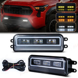 2-in-1 LED Fog Lights with DRL for Toyota Tacoma 2024-2025 LED Ambient Light MAGIC COLORM White Yellow