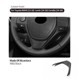For Toyota RAV4 (2013-2018) Levin / Corolla (2014-2018) Made of Alcantara Steering Wheel Panel Boot Cover Car Interior Accessory