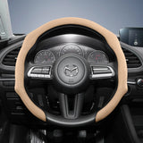 Snap-On Suede Steering Wheel Cover for Mazda Cars