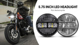 Round 5-3/4 Headlamp For Harley Honda Shadow VT 600 700 750 1100 VTX 1300 Drl 12v High/Low beam 5.75 inch Motorcycle Headlamp