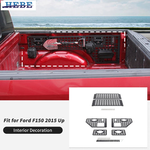 Tailgate Mesh Storage Shelf for Ford F150 2015 Car Interior Accessory HEBE