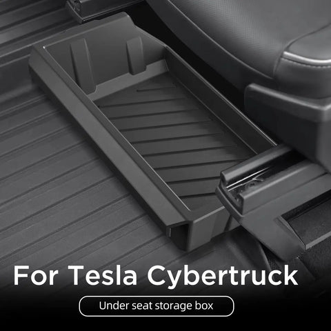 Tesla Cybertruck 2024 2025 Front Seat Lower Case Under Seat Storage Box Car Accessories Drawer Type Organizer Tidying Car Int