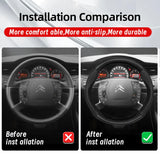 Carbon Fiber Steering Wheel Cover for Citroen C3 Car Interior Accessory Hocasen