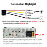 Retro Style 1Din MP3 Radio Bluetooth 5.1 EQ Fast Charge