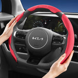 Kia Sporty Suede Split Snap-On Steering Wheel Cover Car Interior Accessory Hocasen