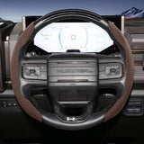 Split Snap-On Suede Steering Wheel Cover for GMC