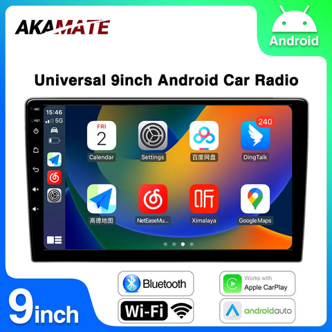 9 Inch 2Din Android Head Unit GPS WiFi Universal Android Head Unit AKAMATE