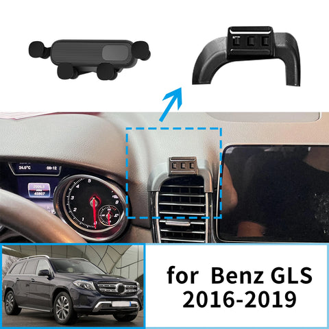 Wireless Charging Phone Mount for Mercedes Benz GLS X166 2016-2019 Car Phone Holder CATUSIKI