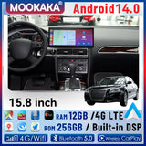 15.8" Android 14 Navigation Stereo for Audi A6 2010–2011 Android Head Unit Aotsr 12GB 256GB Carplay Eight Core