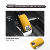 For Peugeot 508 2008 4008 5008 Gear Shift Knob Boot Cover Trim Stickers Car Premium Interior Tuning Accessory Made of Alcantara