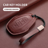 Leather Car Remote Key Case Cover For Chery Jetour X70 X70m X70plus X90plus X95pro X95 Plus Key Bag Protecter Keychain Shell