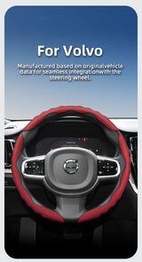 Breathable Wave Leather Steering Cover for Volvo Car Interior Accessory Hocasen
